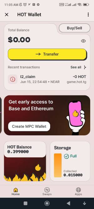 هات ولت Hot wallet پروژه مثل همستر و نات کوین